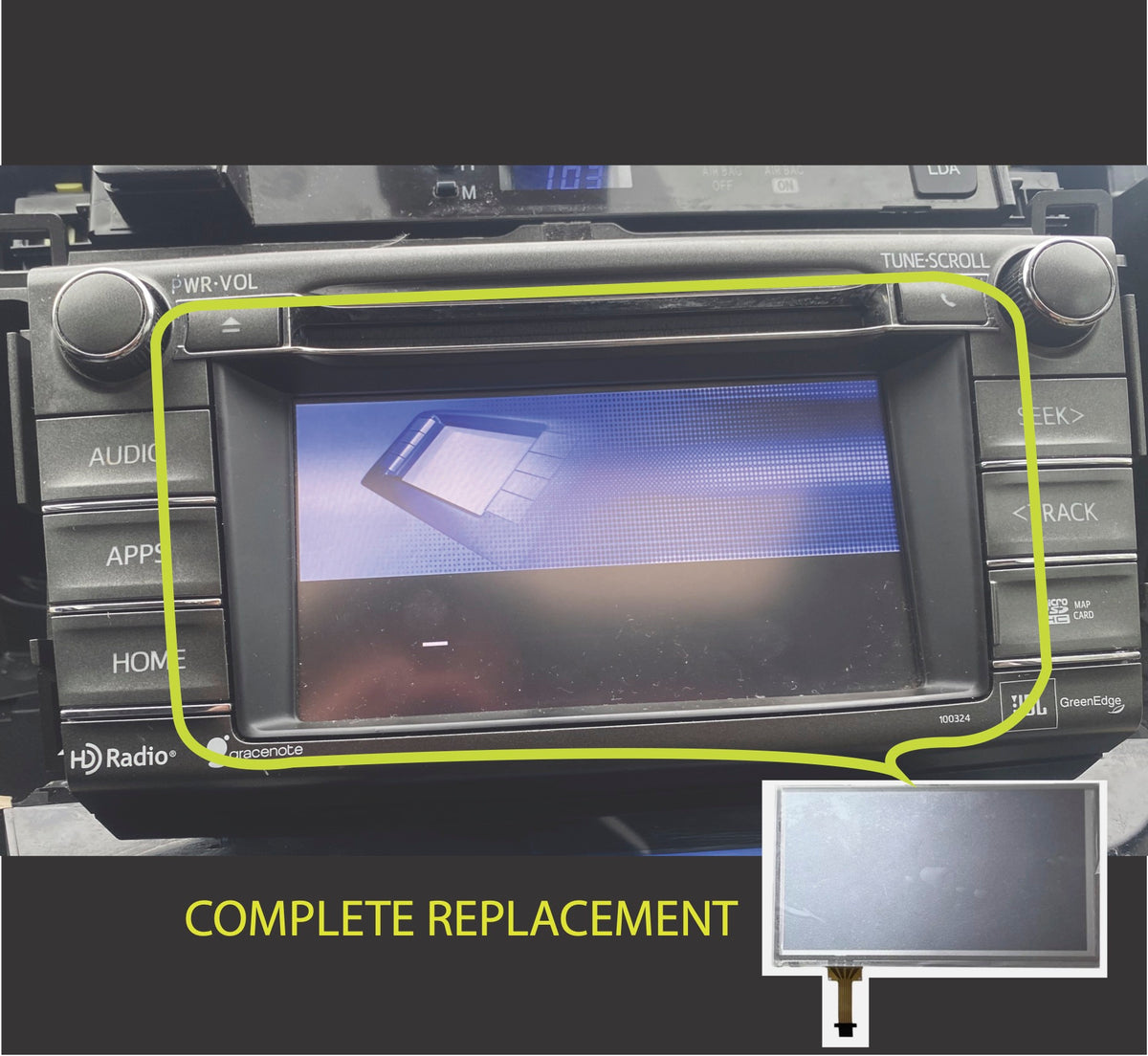 2014-2017 TOYOTA RAV4 6.1 APPS Touchscreen and LCD FULL replacement