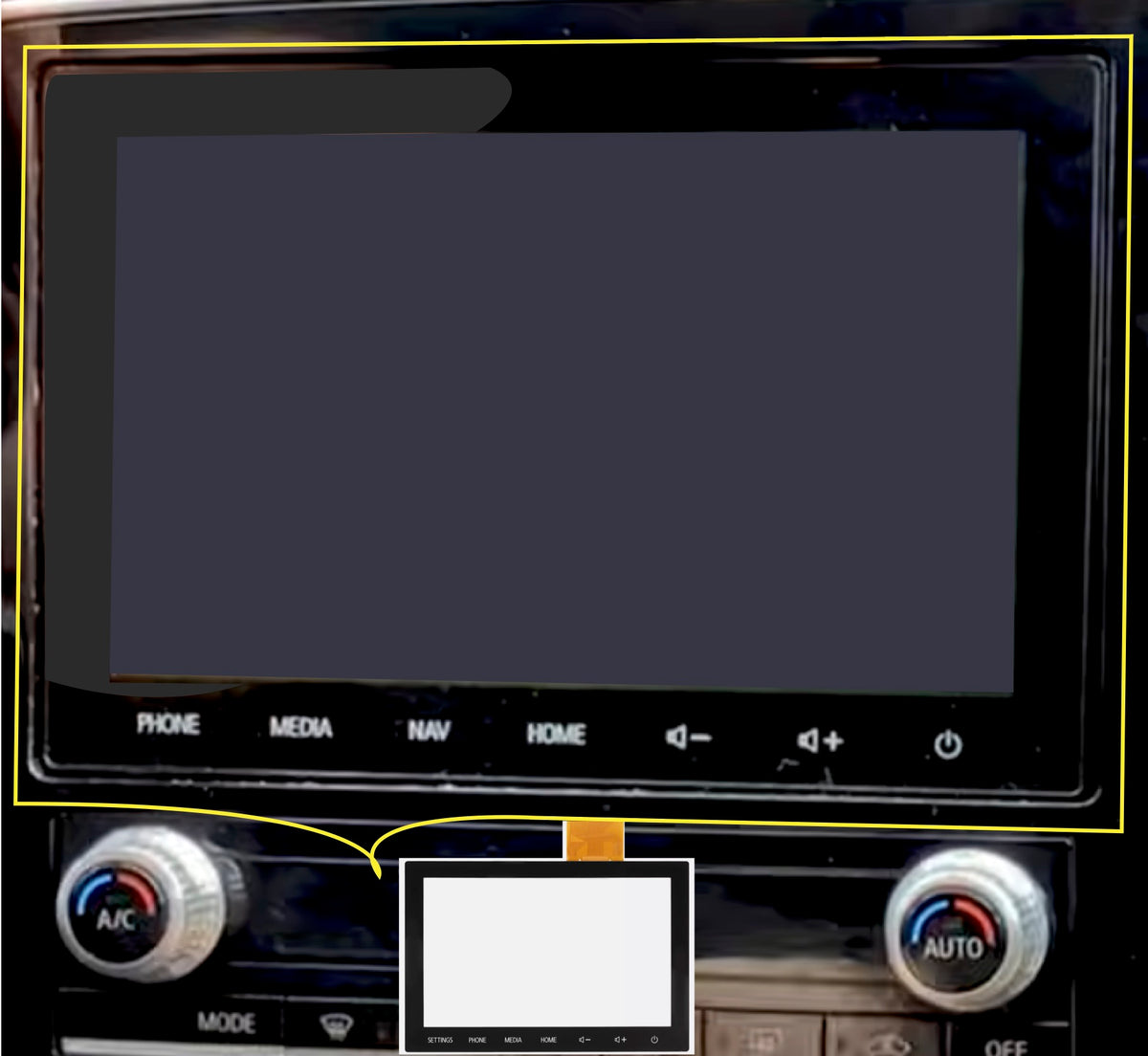 2019-2022 Mitsubishi Outlander Outlander Sport Touchscreen replacement NO KNOBS